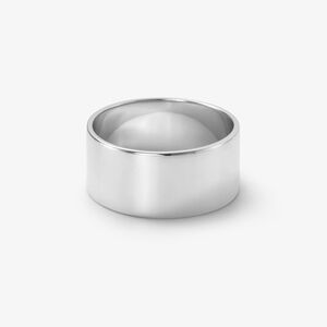 Melinda Maria Atlas Thick Band Ring, Silver, Size 8